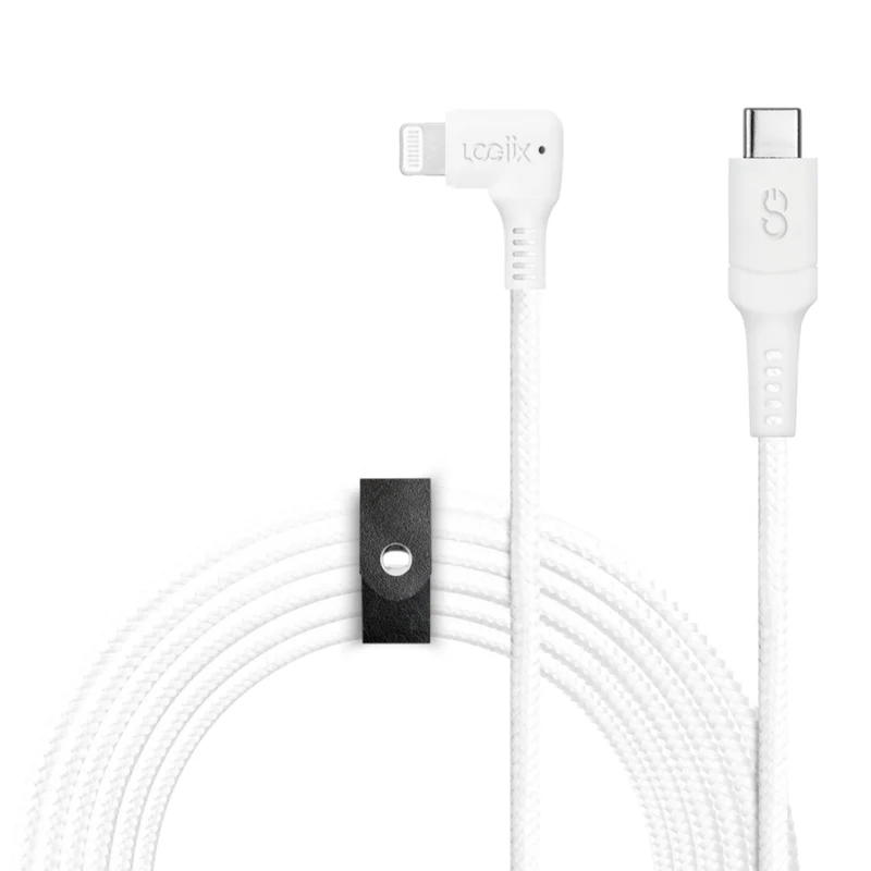 LOGiiX - Piston Connect XL 90 USB-C vers Lightning - 3M - Blanc