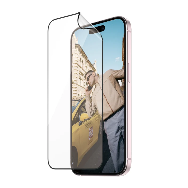 PanzerGlass - Matrix Hybrid Protecteur d'écran pour iPhone 15 - Transparent