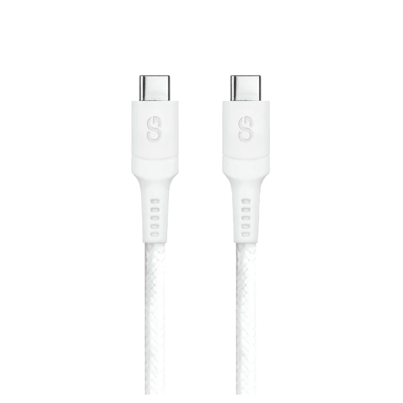 LOGiiX Sync & Charge Anti Stress USB-C to USB-C - 1.2M - White