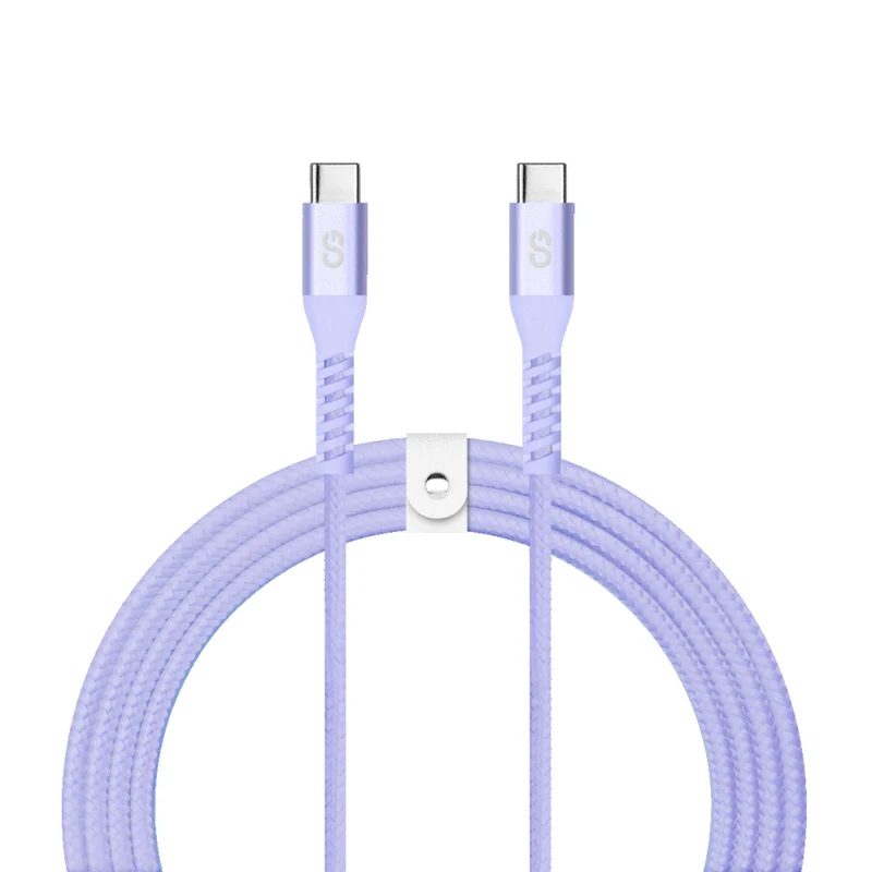 LOGiiX - Vibrance Braid 1,2 M USB-C vers USB-C - Lavande