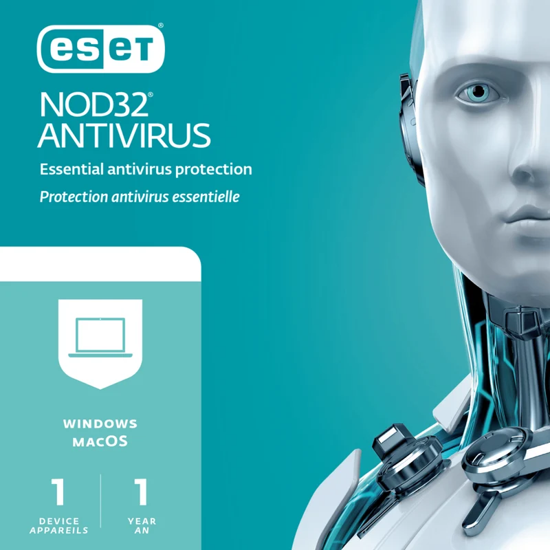Eset Nod32 Antivirus - 1-User - 1-Year Sleeve - PC/Mac