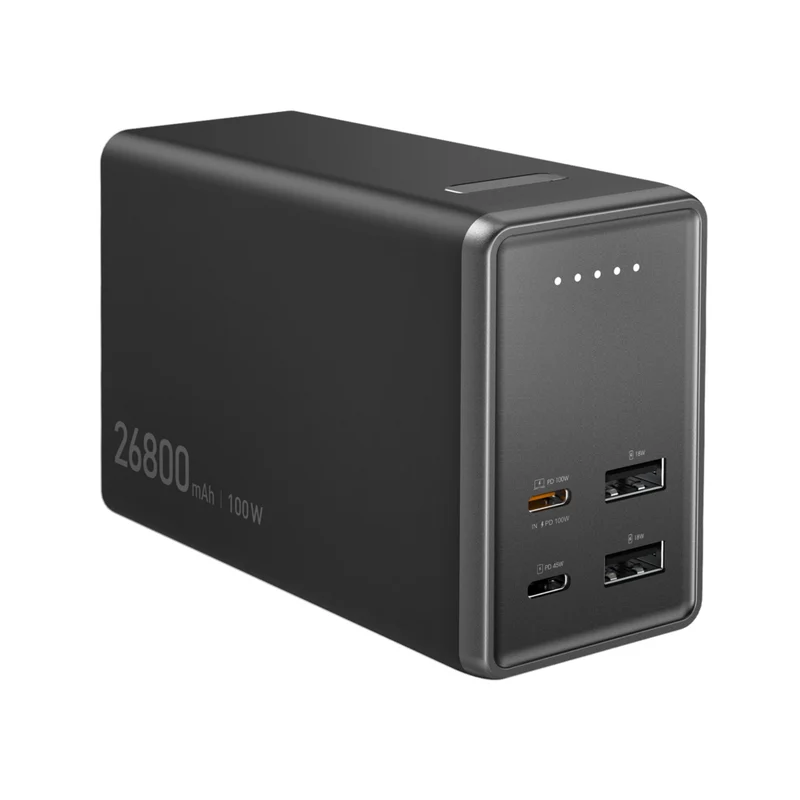 j5Create 26800mAh PD 100W 4-Ports Power Bank - Black