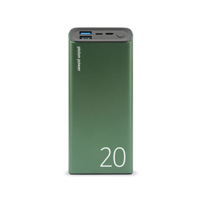 LOGiiX Piston Power 20,000 mAh Portable Power Bank - Emerald Green