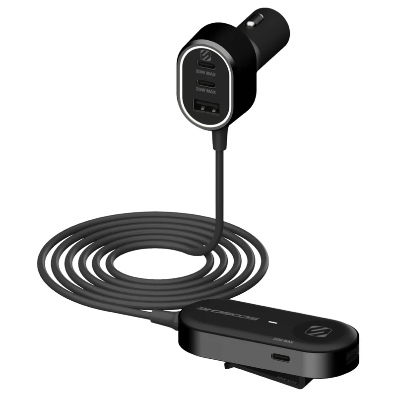Scosche 100W Multi Port Travel Car Charging Hub - Black