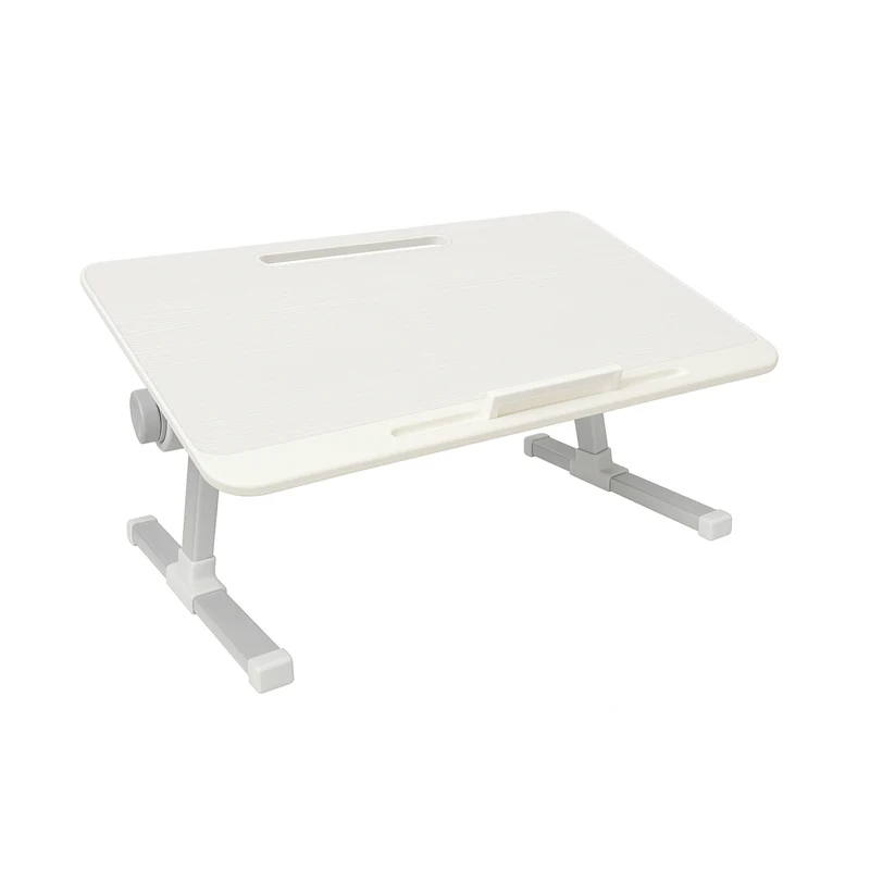 Nicer Interior - Support pour ordinateur portable pliable et réglable en hauteur - Plateau de bureau - Blanc