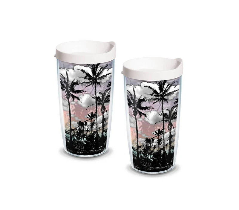 Palm Trees 16 oz. Tervis Tumbler with Lid - (Set of 2)