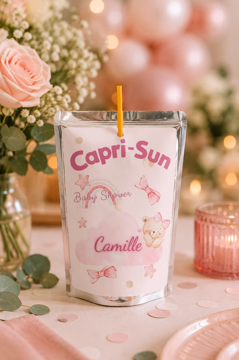 Capri Sun personnalisé • Étiquettes seules ou boissons incluses