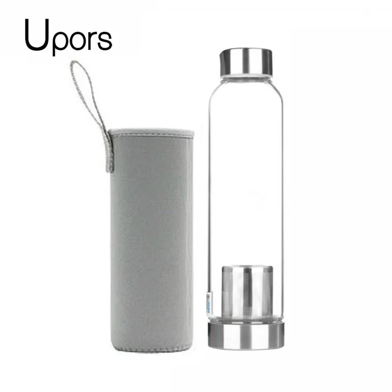 Gourde de sport en verre 550 ml avec filtre