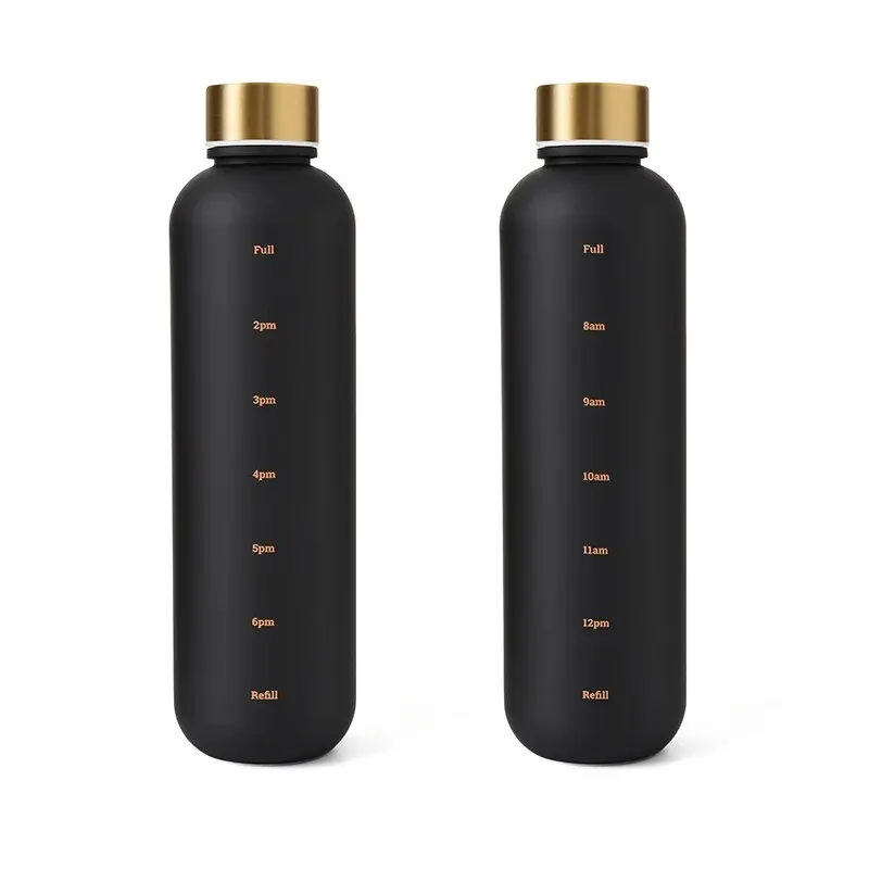 Gourde de sport en plastique sans BPA 950 ml à 1 L graduée