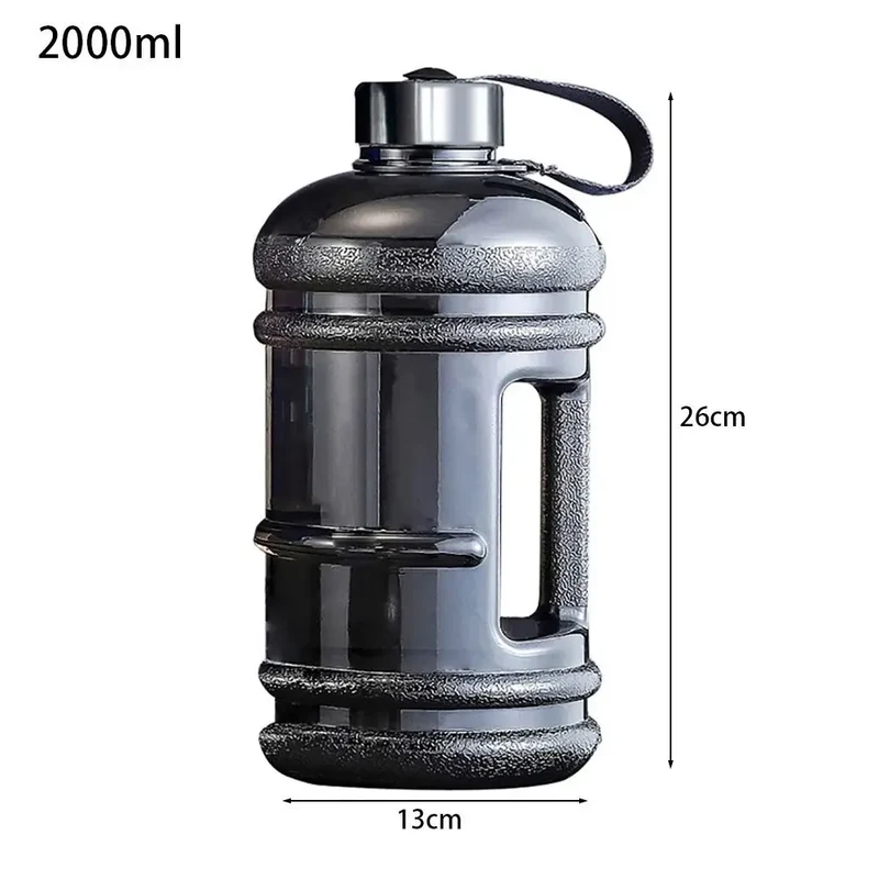 Gourde de sport en plastique sans BPA 2 L shaker