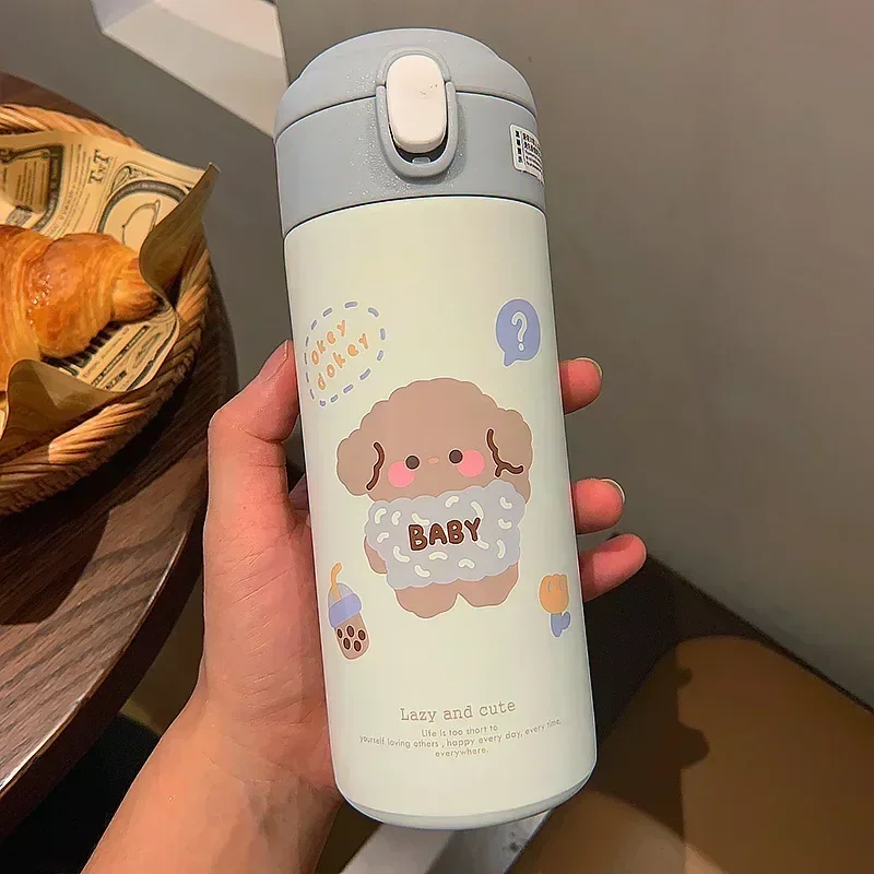 Gourde enfant en inox 380 ml à paille