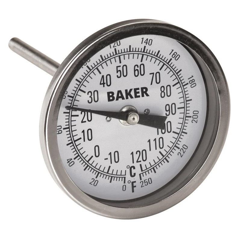 Baker T3004-250 Bimetal Thermometer - 0 to 250°F/-20 to 120°C