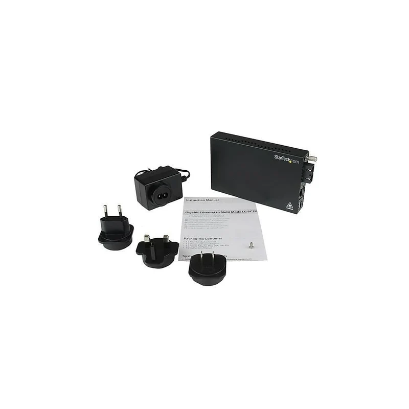 StarTech Gigabit Ethernet Multi Mode Fiber Media Converter SC 550m, 1000 Mbps