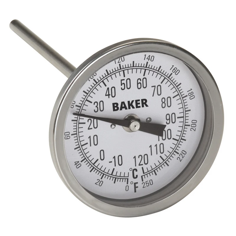 Baker T3006-250 Bimetal Thermometer - 0 to 250°F/-20 to 120°C
