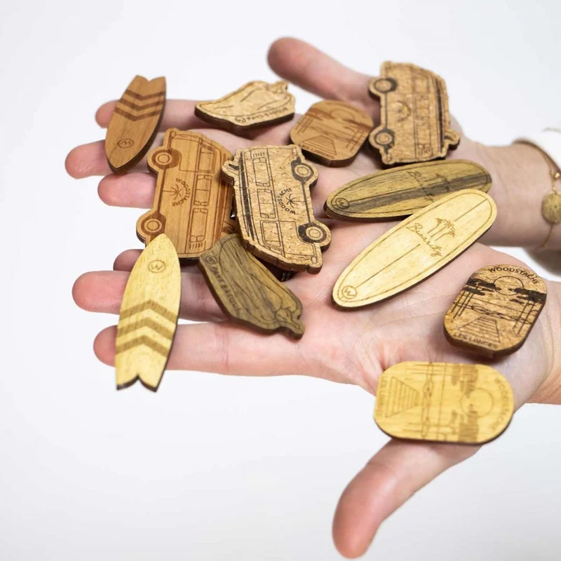 Magnets en Bois Naturel - Pack de 1, 3 ou 5- Made in France