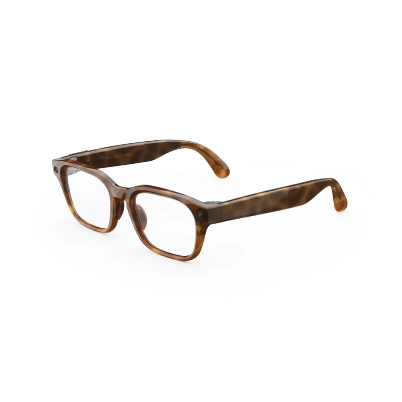 Meta Adventurer AI Glasses - Tortoise/Clear Lenses