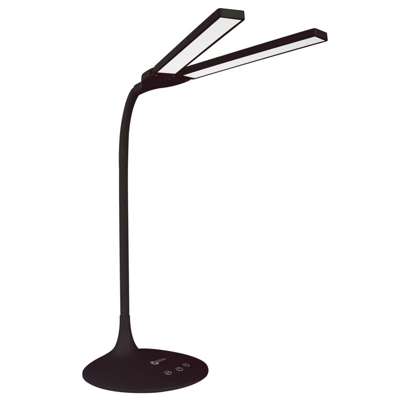 OttLite Pivot LED Desk Lamp with Dual Shades - Clearsun - Black
