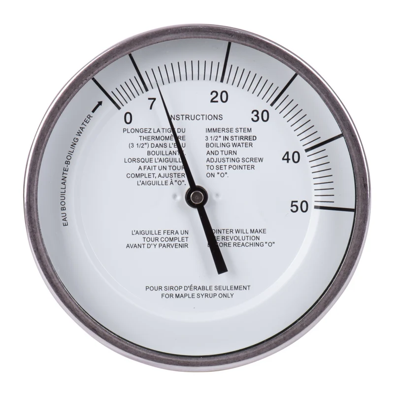 Baker T5112MSSP Maple Syrup Stem Thermometer - 5" dial - 12" stem