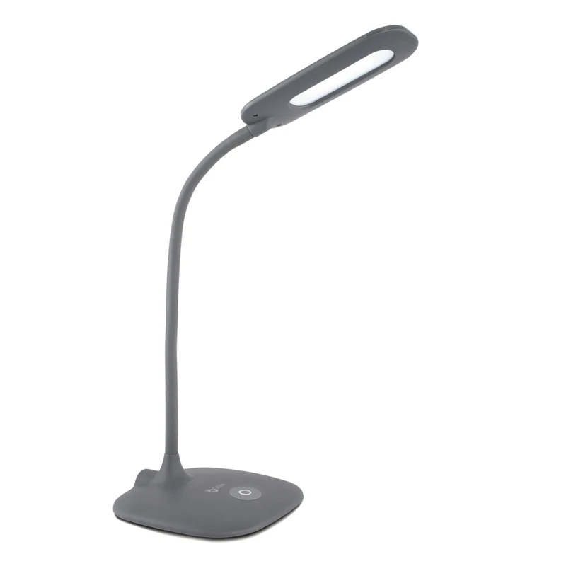 OttLite - Lampe de bureau LED Flexible Soft Touch - Clearsun - Gris foncé