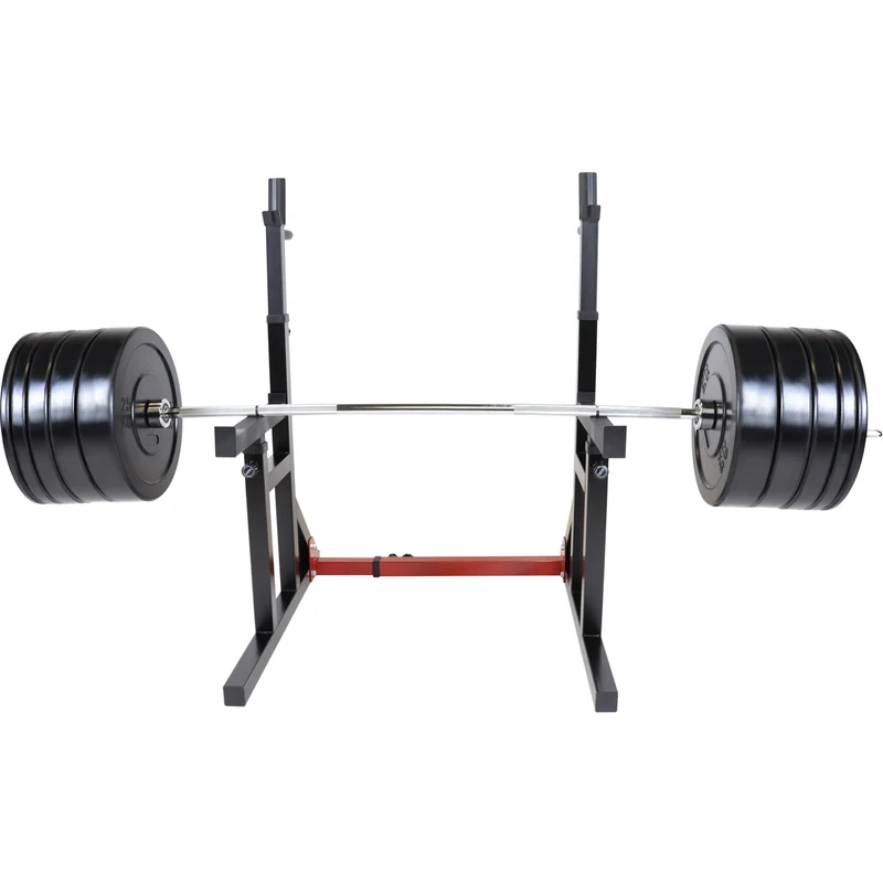Set d'haltères longs olympiques avec rack à squat