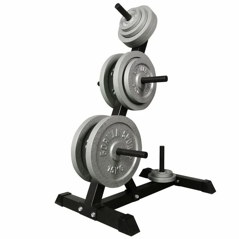 Support pour poids avec set de disques 77,5 kg