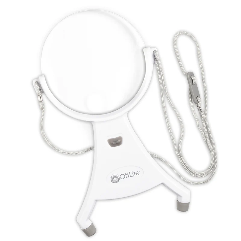 OttLite - Loupe LED 4 po mains libres - Blanche