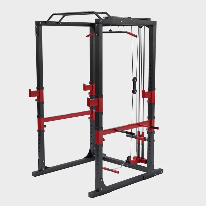 Cage de musculation Power Rack avec poulie intégrée
