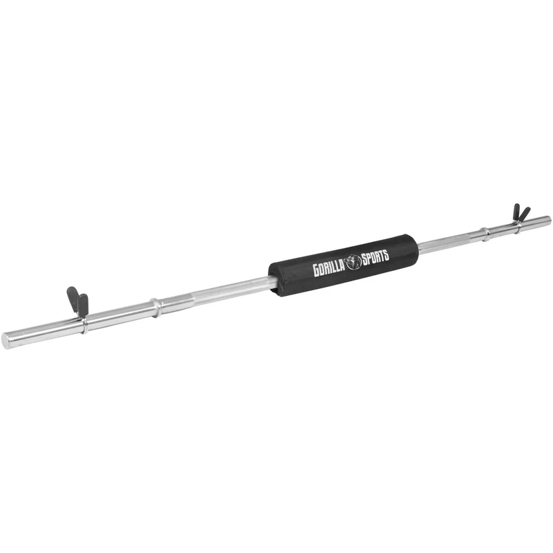 Barre longue 170 cm avec stop disques et coussin de protection