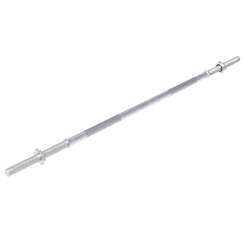 Barre longue chromée 150 cm avec stop disques en étoile