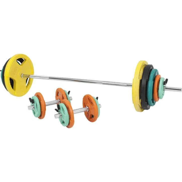 Set d’haltères en caoutchouc 100 kg