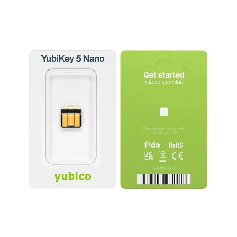 Yubico YubiKey 5 Nano Security Key - USB‑A - Black