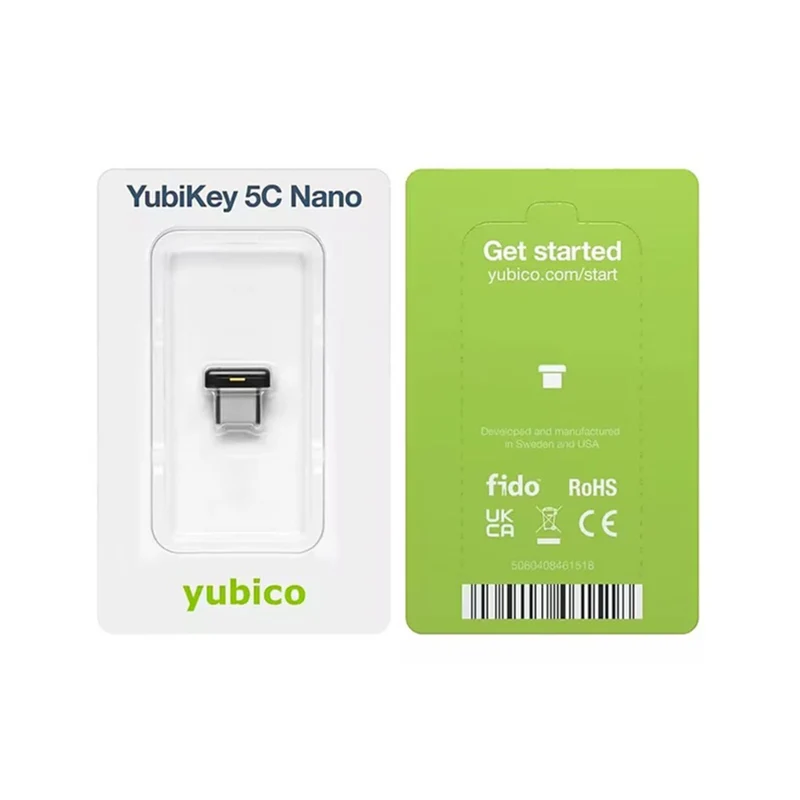 Yubico - Clé de sécurité YubiKey 5C Nano - USB-C - Noir