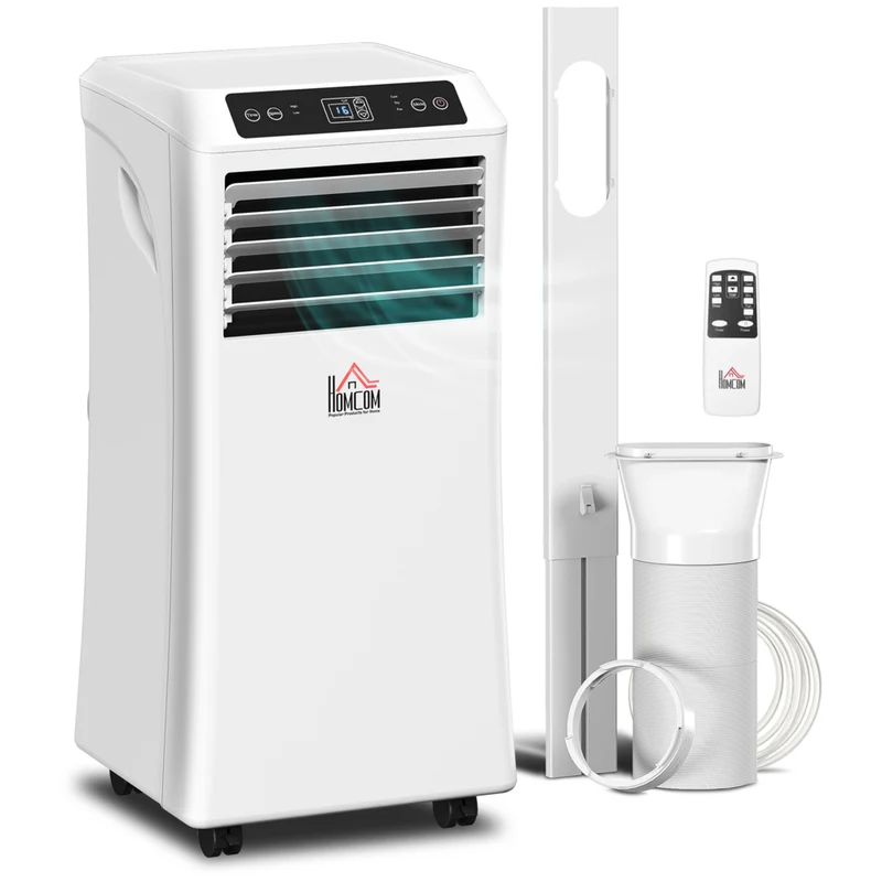HOMCOM - Climatiseur portable avec 4 modes pour une couverture de 215 à 344 pi² - blanc