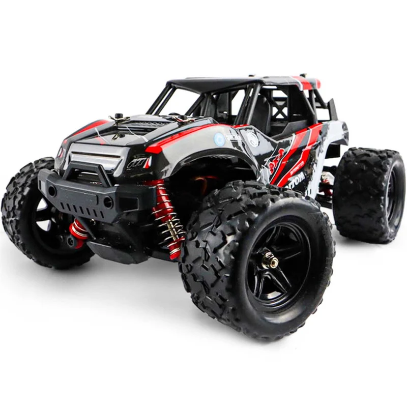MotionGrey - Camion monstre tout-terrain RC 1:18 - Voiture télécommandée haute vitesse 4 roues motrices - Rouge