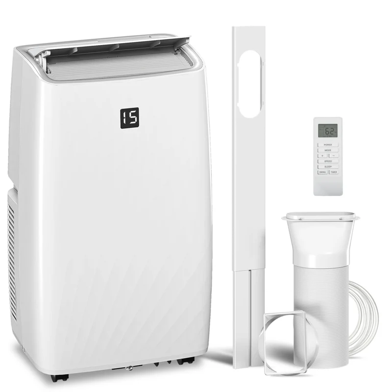 HOMCOM climatiseur portable 12000 BTU avec déshumidificateur et ventilateur - blanc