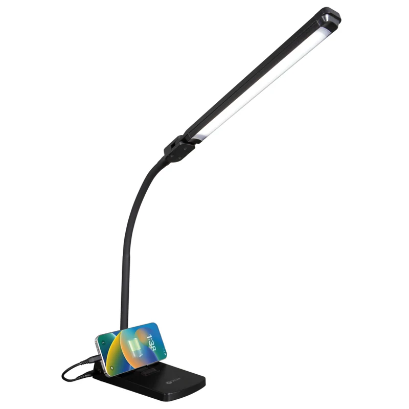 OttLite Swivel LED Desk Lamp with USB Charging - Clearsun - Black