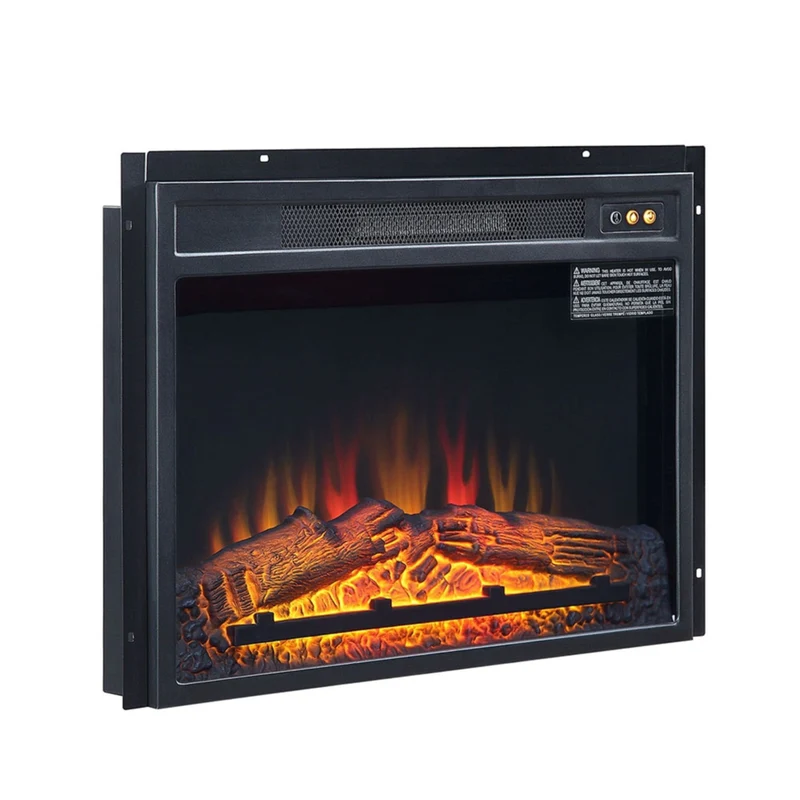 Manhattan Comfort Electric Fireplace Insert - Black