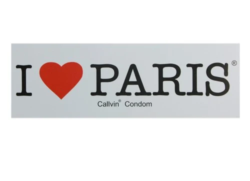 Lot de 3 préservatifs I love Paris