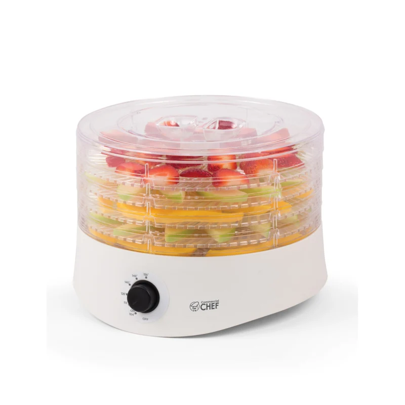 Commercial Chef Food Dehydrator with Adjustable Thermostat - White
