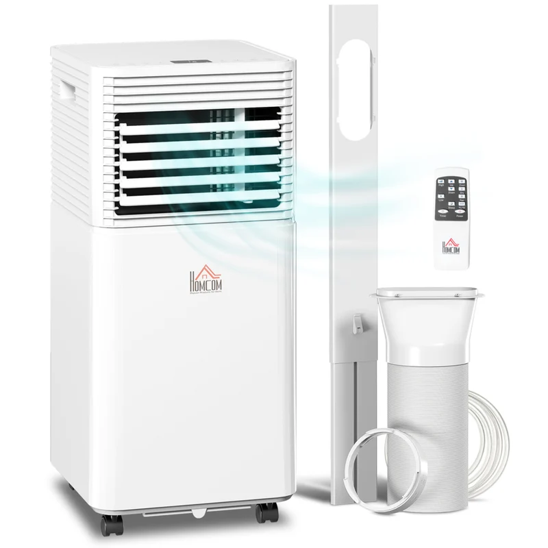 HOMCOM 10,000 BTU Quiet Air Conditioner with Remote Control - White