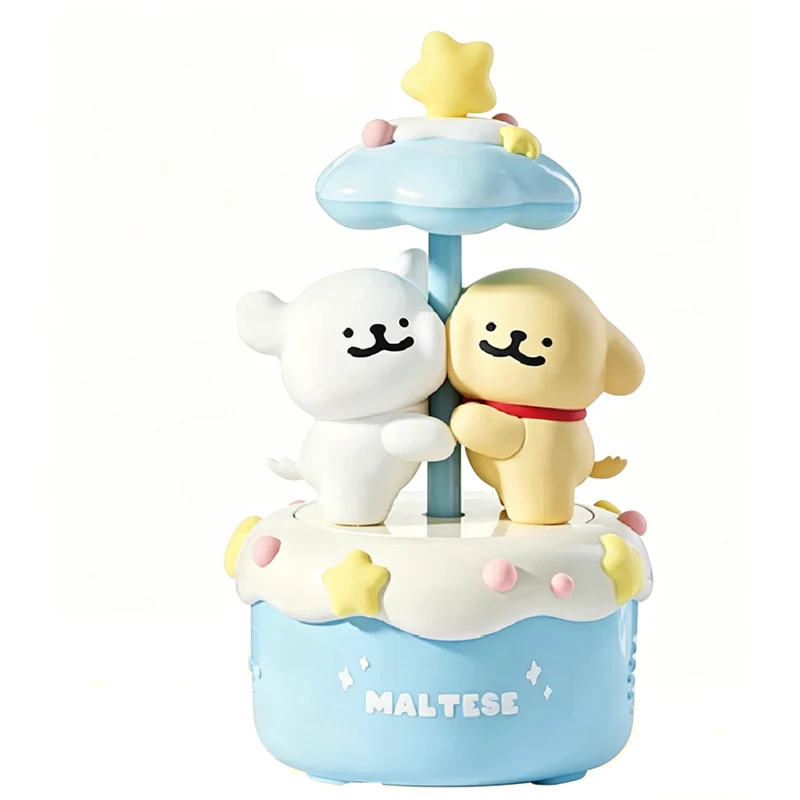 Yancang Maltese Couple Rotating Bluetooth Speaker