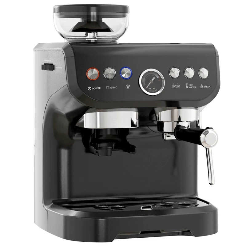 HOMCOM 15 Bar Espresso Machine with Milk Frother - Black