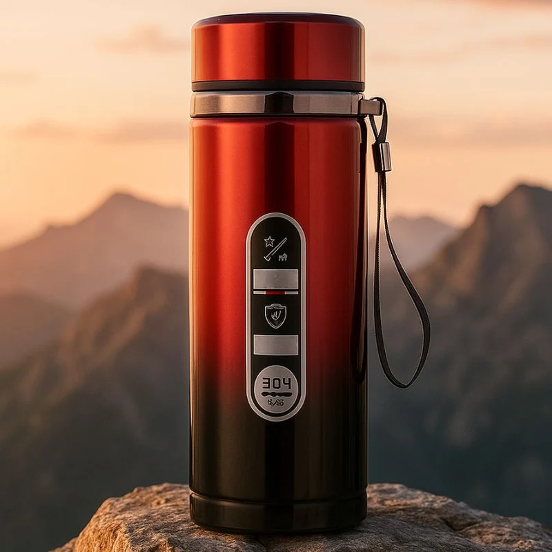 Mug de voyage 1 L avec bouchon intelligent - AromaSteel