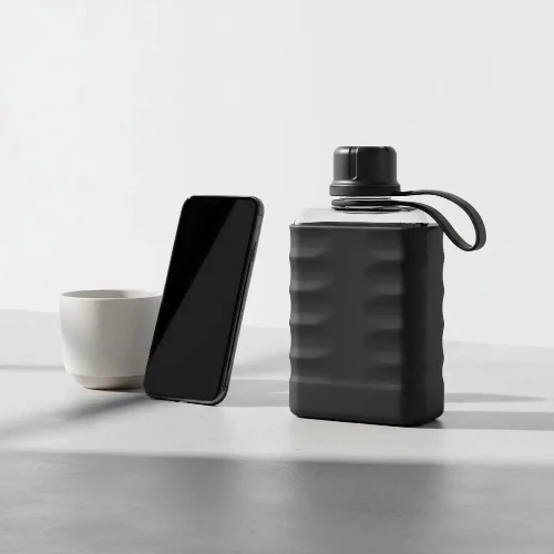 Gourde Plate et Carrée Réutilisable 240 ml | Collection Nomade