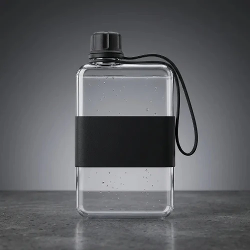 Gourde Plate Innovante Format Cahier A5 | Bouteille d'Eau Mince pour Sac