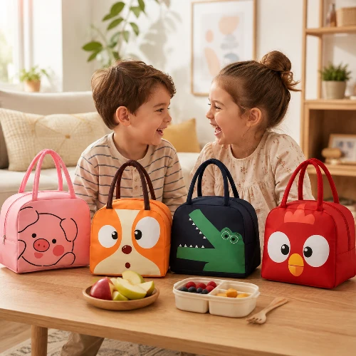 Sac à Lunch Isotherme Enfant | Pochette Repas Animaux Rigolos