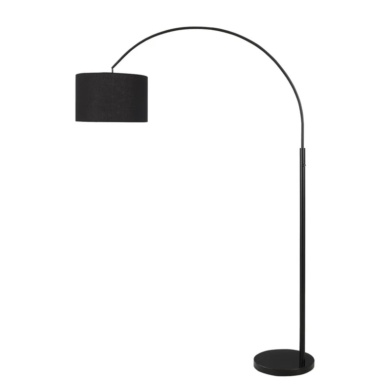 Monarch Specialties - 9641 81"H Lampadaire - Métal Noir/Abat-Jour Noir