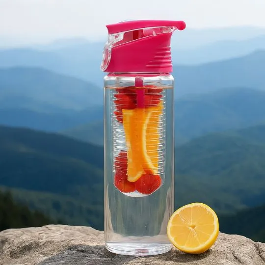 Gourde en Plastique - Aquafusion Rose Infuseur Intégré