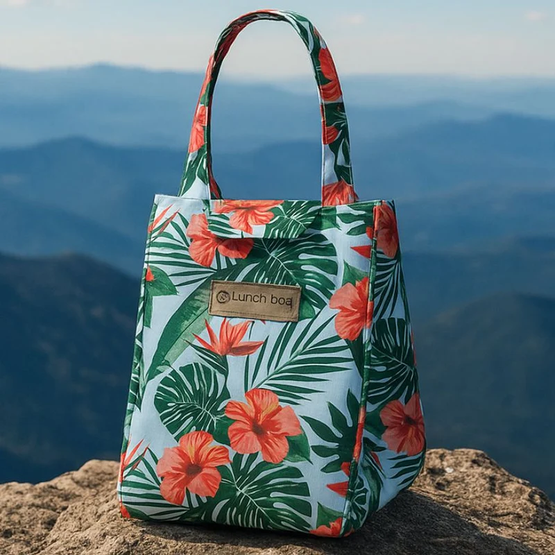 Sac isotherme repas 7 L à motif fleuri – Bentli