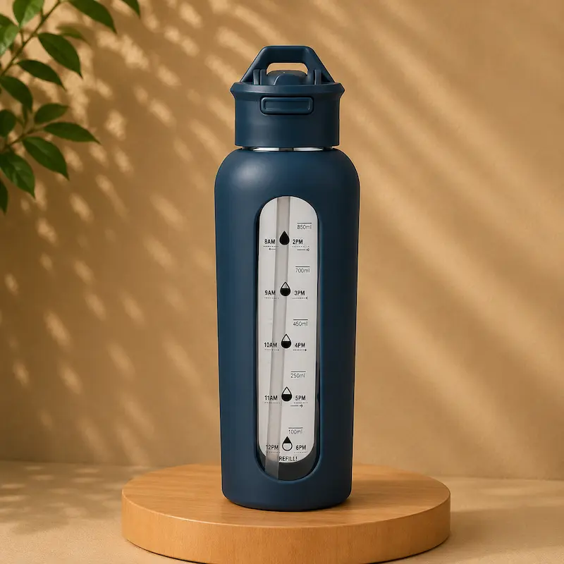Gourde en verre graduée monocouche – Précision élégante | ClearMark